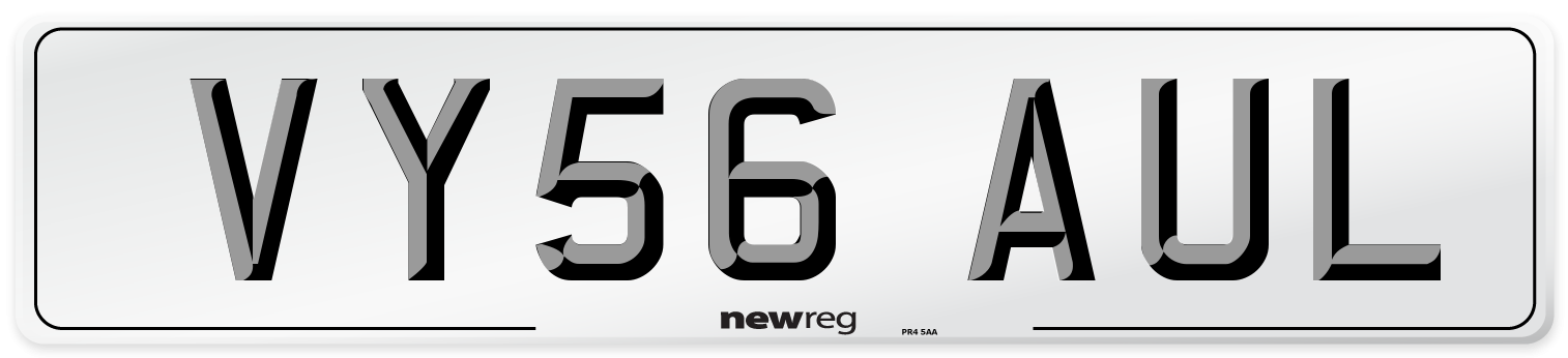 VY56 AUL Number Plate from New Reg